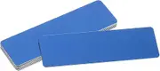 sourcing map 6 Pcs Blank Name Plates, 3.1 x 1 Engraved Metal Name Plate Laser Strong Adhesive Nameplate Anodized Aluminium Custom Blank Plates for Signs DIY Crafts, Blue