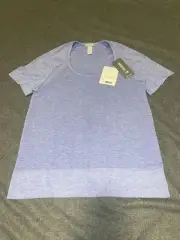 Athleta Purple Micro Mesh Zeal Tee Athletic Shirt Womens XL