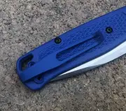 Custom Blue Titanium Deep Carry Pocket Clip Made For Benchmade Bugout 535 knife