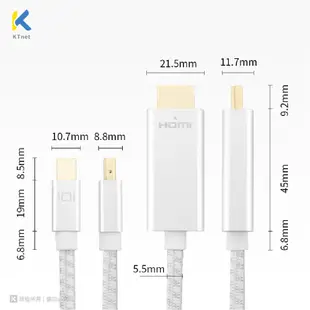 MiniDisplay公 轉HDMI公影音傳輸線 2米1080p 60Hz (7.8折)