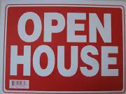 OPEN HOUSE sign Plastic Sign OPEN HOUSE...12" x 9" #12662 new