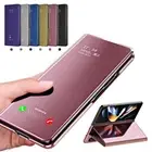 For Samsung Galaxy Z Fold6 5 4 3 Shockproof Mirror Magnetic Leather Case Cover