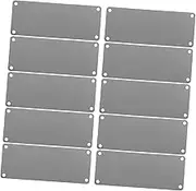 ULTECHNOVO 10 Pcs Stainless Steel Engraving Blanks with Blank Tags for DIY Name Plates Metal Signs for Personal and Industrial Labeling Projects