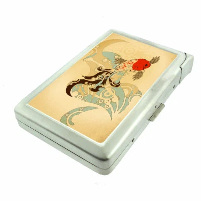 Zen Fish Em2 Cigarette Case with Built in Lighter Metal Wallet