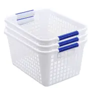 Ozoffer 3PCS Storage Baskets Multi Purpose Space Saving 22cm