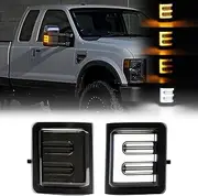 Aexploer LED Side Mirror Turn Signal Lights Compatible with F150 2013-2014 F250/F350/F450/F550 2008-2016 （Smoked Lens）