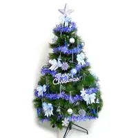 在飛比找特力屋線上購物優惠-[特價]摩達客 台製15尺特級綠松針葉聖誕樹+藍銀色系配件組