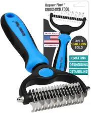 Original Pet Grooming Rake - Double-Sided Deshedding Dematting Tool, Undercoat R