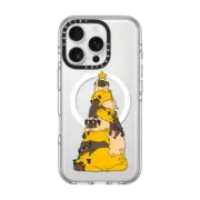 iPhone 16 Pro Clear Case MagSafe Compatible CHRISTMAS TREE PUGS