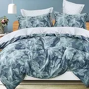 Essina Double Bed Quilt Cover Set – 3 Pcs Double Quilt Cover Set - Double Quilt Cover and 2 Pillow Shams – 620-Thread Count Cotton Duvet Cover – Luxurious Double Bed Quilt Cover Cotton – Clematis