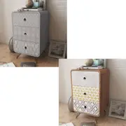 Side Cabinet with 3 Drawers Living Room Side Table Telephone Nightstand vidaXL
