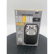 Silicone Stick On Drink Holder Soda Beer Can Black Bath/Shower Wall Mount