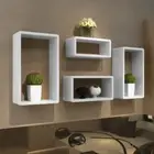 4 Pcs Cube Shelf Wall Mountable Freestanding Display Storage Cuboid Bookshelf