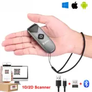 Mini 1D 2D Bluetooth Barcode Scanner QR Code Screen Image Reader USB Wired New