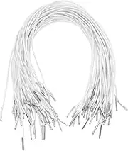 Levemolo 50pcs Elastic Cord with Barb Elastic Thread for Sewing Elastic Cord Crimp Ends Tips for Elastic Cord Knots Fixed Elastic Cord Elastic Barbed Cord Eyelets for Elastic Cord