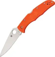Spyderco Endura Flat Ground Folding Knife Stainless Blade FRN Handle - C10FPOR