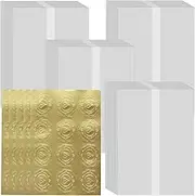 60Pcs Vellum Jackets with 60 Sealing Stickers Translucent Pre-Folded Bulk Transparent Paper Envelope Liners Invitations Paper Wraps Vellum Envelopes Travel Souvenirs for Bridal Shower Party Birthday