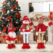 3 Pack Christmas Doll 50cm Telescopic Legs Old Man Snowman Elk Home Decorations
