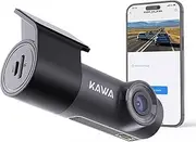 KAWA Dash Cam 2K, Mini Front Dash Camera for Cars, Smart Voice Control, 1296P QHD, Built in WiFi, 24H Parking Mode, Loop Recording, G-Sensor, Night Vision, iOS/Android Mobile App, Support 256GB Max