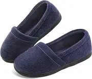 [ULTRAIDEAS] Women's Grace Closed Back Slippers, Memory Foam Loafer House Shoes with Rubber Sole