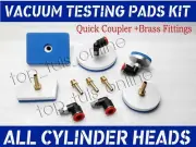 15x Valve Seat Vacuum Tester PADS Kit 5x Quick Couple + 5x Brass Fittings Pads
