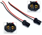 Universal Pigtail Wire Female Socket 168 T10 PBL License Plate Tag Light Plug Q