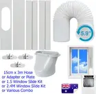Portable Air Conditioner Cooler Exhaust Pipe Hose Window Slide Kit Plate Adaptor