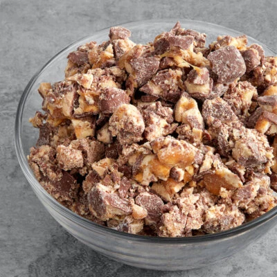 10 lb. Chopped SNICKERS Candy Bar Ice Cream Topping, Chocolate