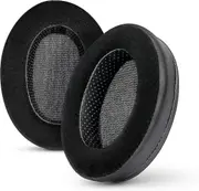 Hybrid Memory Foam Earpad - Black PU/Velour - Suitable for Large Over The Ear Headphones - AKG, HifiMan, ATH, Philips, Fostex
