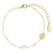 Georgini Red Carpet Globe Pearl Bracelet Gold
