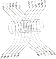 JOINPAYA 24Pcs Wear Resistant Fishing Wire with Swivel Design Durable Saltwater Fishing Line for Pike Bass and More for Freshwater and Saltwater Use