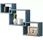 3PC Wood Floating Cube Shelf Set Wall Mounted Display Box Square Storage Shelves