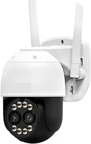 8MP 4K PTZ WiFi IP Camera Outdoor Security Protection 8X Zoom Dual Lens 2K CCTV Video Surveillance Camera Ai Human Detect(4K Camera 32G)