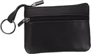 MAGICLULU Keychain Coin Purse Men's Thin Wallet Small Change Purse Fashion Zipper Money Pouch for Guys