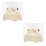SOGA 2X 160X200cm Throw Blanket Light Camel Color Double Layer Fur Style