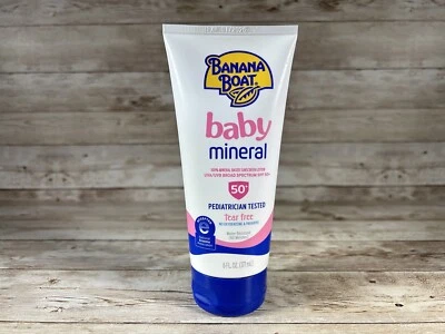 Banana Boat Baby Mineral SPF 50 Sunscreen Tear Free (6oz / 177mL) Exp. 1/2026