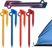 Heavy Duty Tent Stakes Pegs,Heavy Duty Professional Pegs Stakes - Multi-Functional Outdoor Spikes for Tent Hiking Family Friends Colleagues