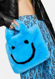 [A Shop of Things] Smiley Face Faux Fur Bag