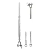 Stainless Steel Rope Wire DIY Balustrade Kit Jaw Swage Turnbuckle Fork - 20 Pack