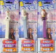Frozen Pez Dispenser Set of Anna, Elsa, & Olaf New Sealed