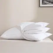 Adjustable Pillow 3 Layer Goose Feather Pillows Queen Size 100% Cotton,Bed Pi...