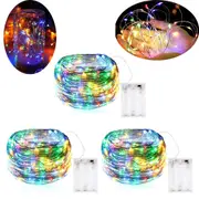 3 Pack 3M/5M/10M Fairy String Lights Home Christmas light Decoration Light-Colorful