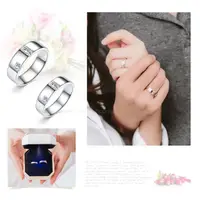 在飛比找momo購物網優惠-【GIUMKA】情侶戒指．攜手相伴．新年禮物(銀色)