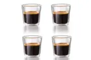 Baccarat Barista Facet Double Wall Espresso Glass Set of 4 88ml