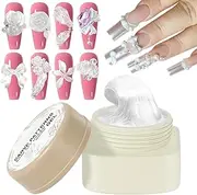 3D Nail Gel, Non-Sticky Sculpting Clay, Fast-Drying Design, 5g Multifunctional White Polish, Professional Manicure Tool, Decorative Art Supply for Salon and Home