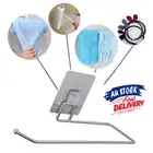 Stainless Steel Roll Paper Cup Holder Towel Adhesive Cabinet bathroom Rack Hook