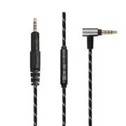 Nylon Audio Cable with Mic For Audio technica ATH-M50x M40x M70x M60x Headphones