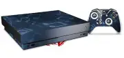 Skin for XBOX One X Console Controller Bokeh Music Blue Decal
