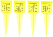 4Pcs Plastic Rain Gauge Outdoor Sprinkler Measurement Device for Accurate Rainfall Tracking Durable Garden Accessories for Lawn and Farming Use