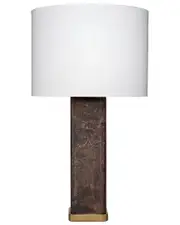 Jamie Young Preston Burl Wood Table Lamp with Linen Shade